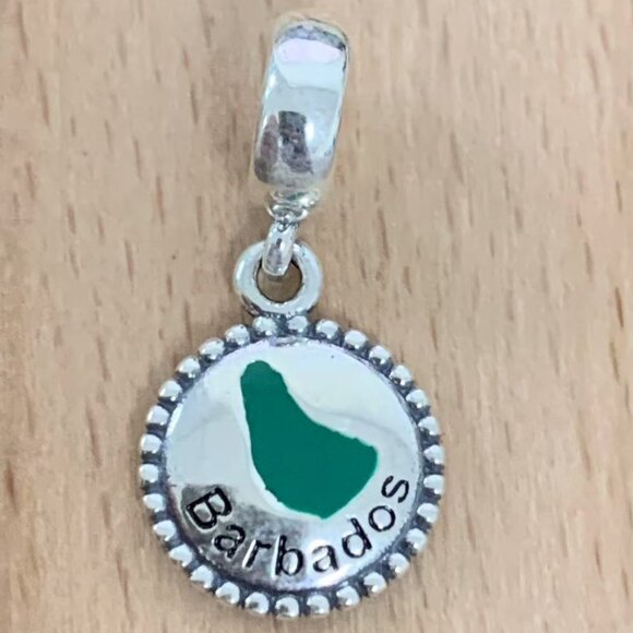 Pandora Jewelry - Pandora Barbados Map Exclusive Dangle Charm Pendant, S925 Silver Bracelets